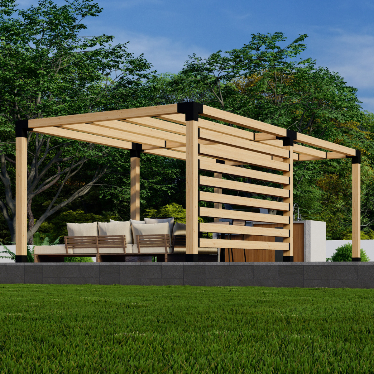 Kit de pergola Zen très bien noté pour pergola de toute taille