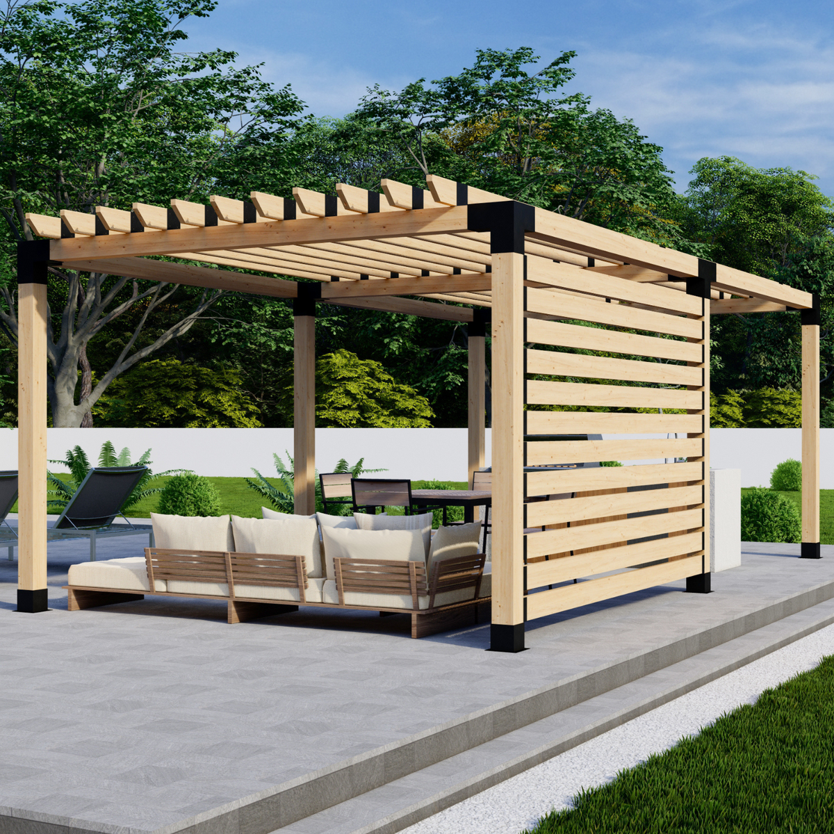 Kit pour pergola autoportante sur pavés / béton