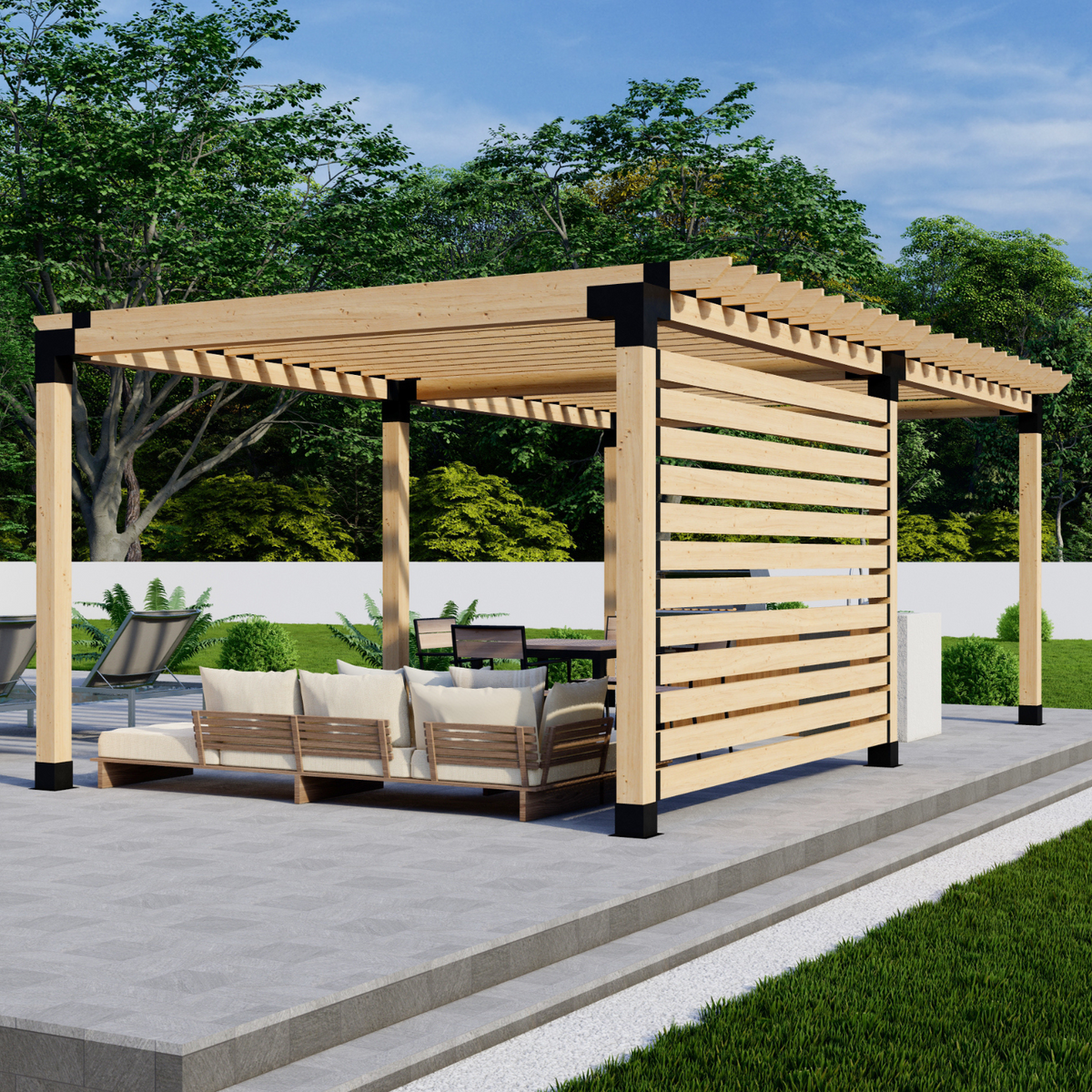 Kit de supports de fixation pour pergola