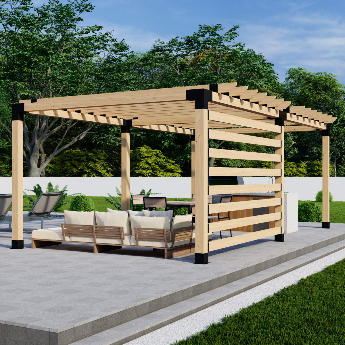 Kit de supports et quincaillerie pour pergola (4x4 ou 6x6)