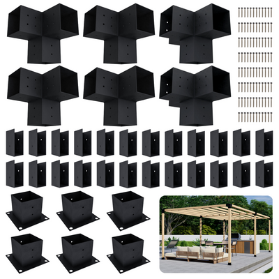 Kit de pergola autoportante 13x10 avec toit