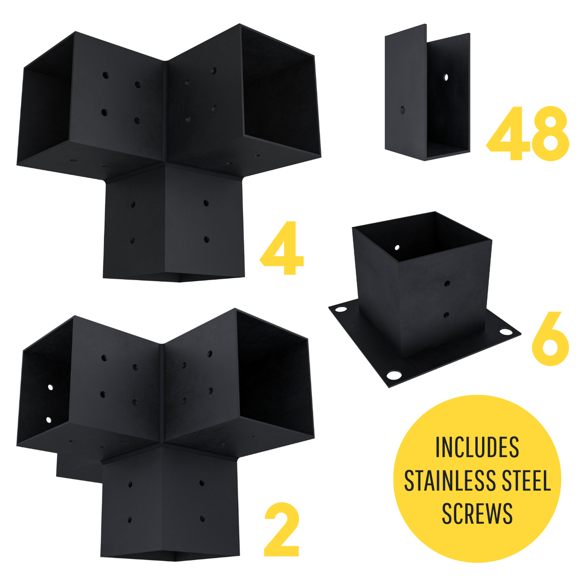 Kit pour pergola avec lattes inclinées