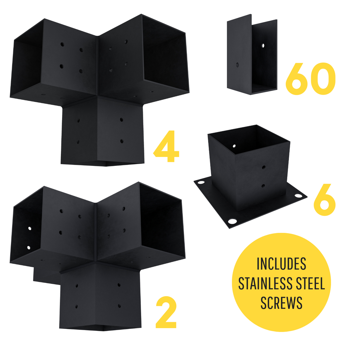 Kit de supports d’assemblage pour pergola