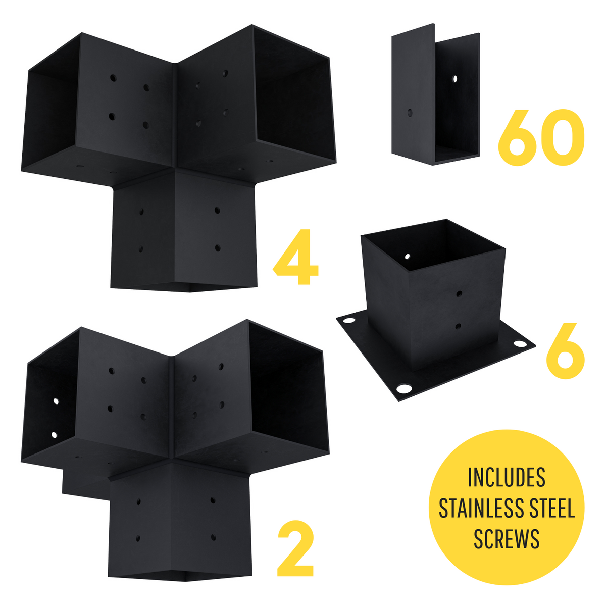 Kit de supports pour construire une pergola de jardin en bois