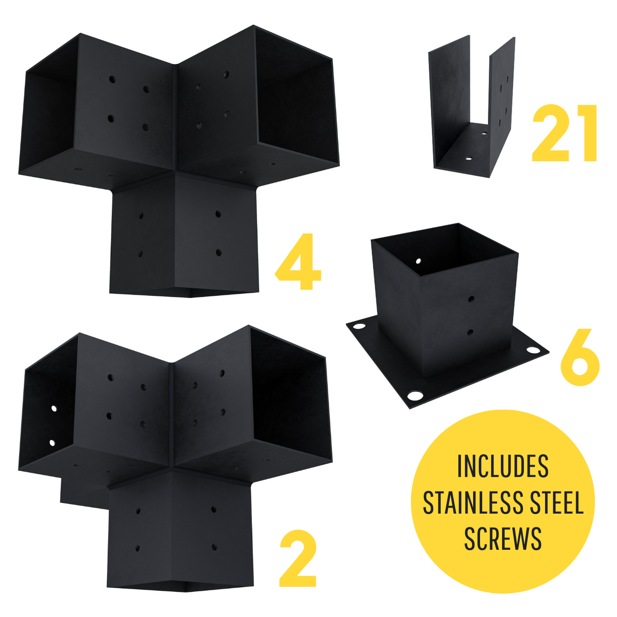 Kit de supports pour pergola en bois / cèdre avec toit