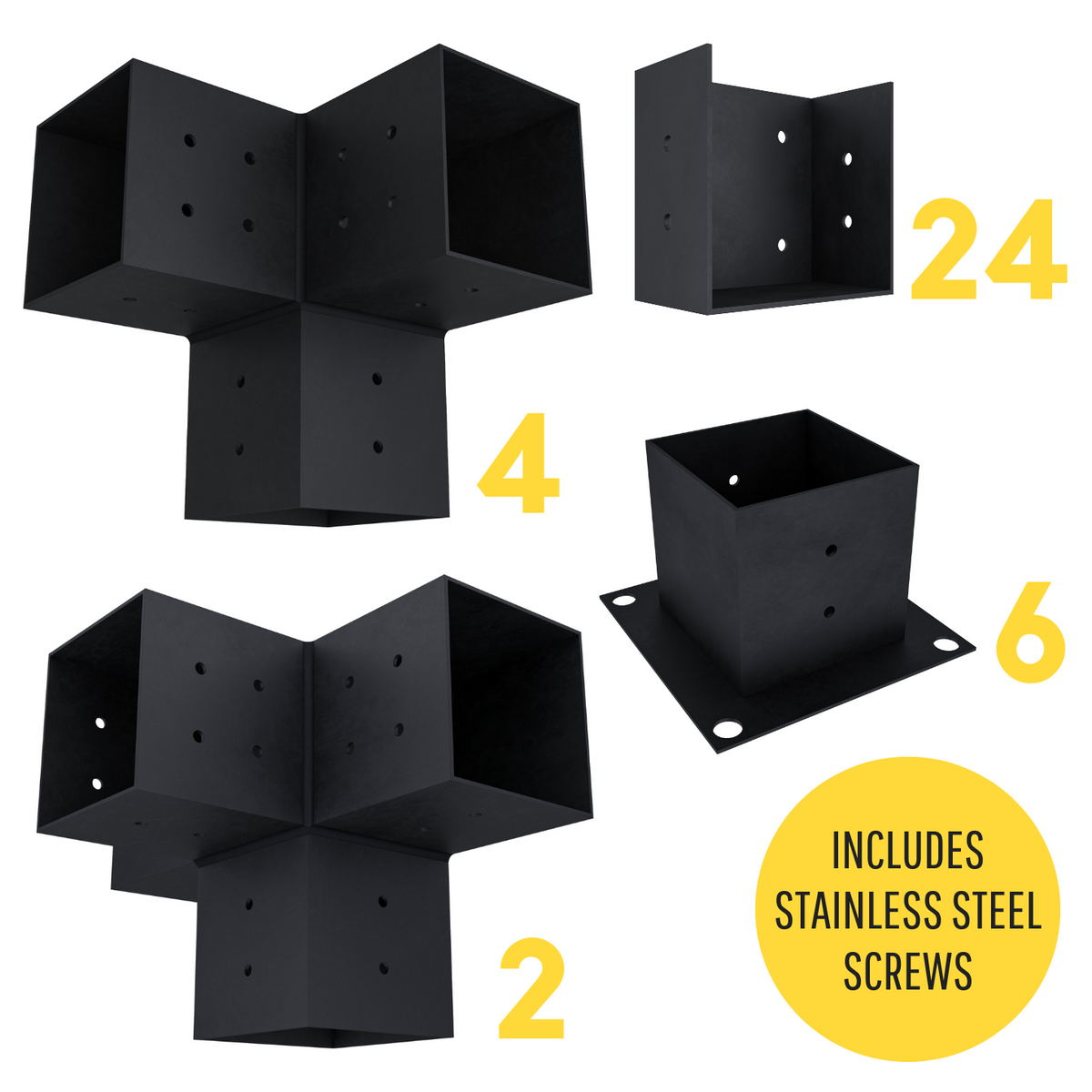 Kit de supports pour construire une pergola moderne en bois