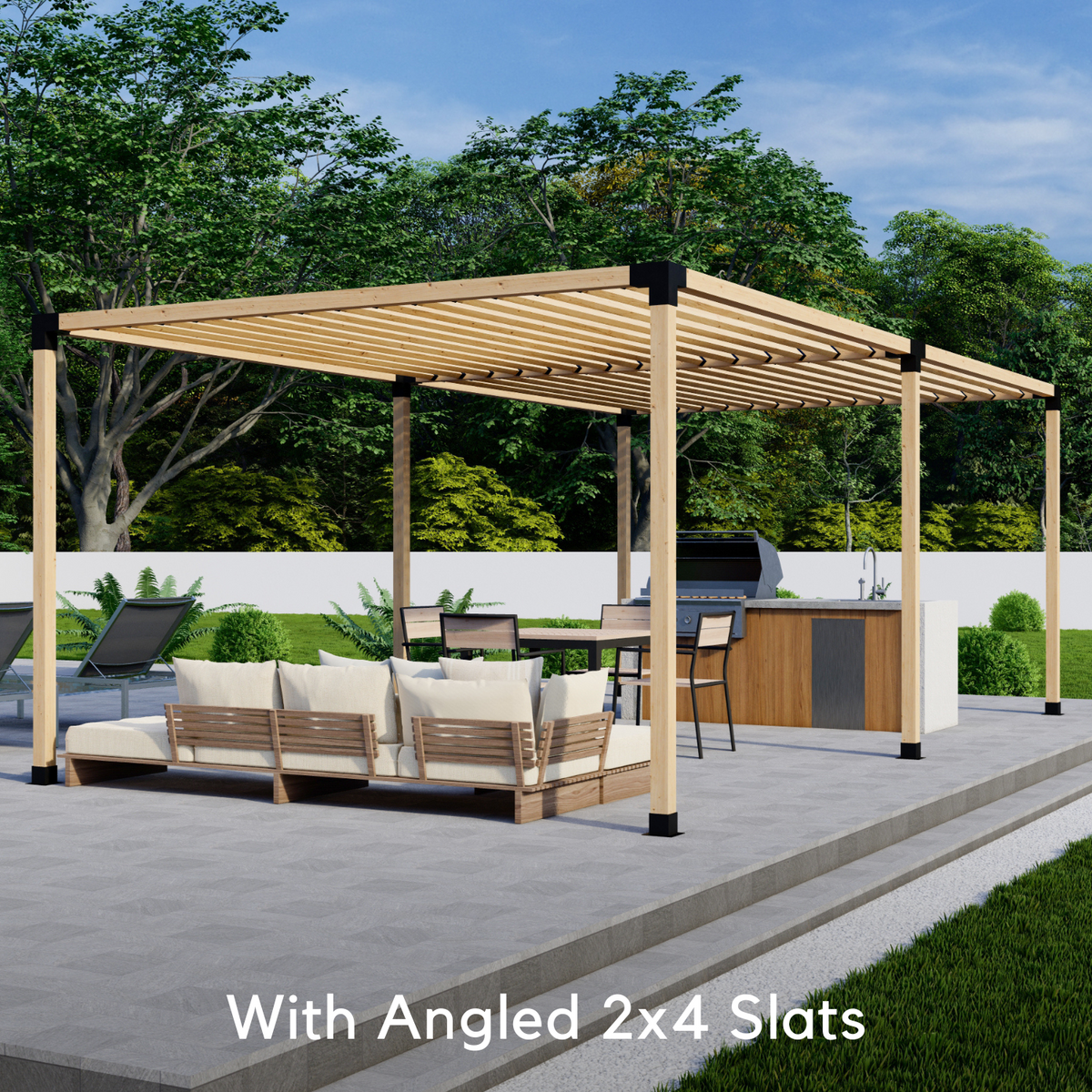 Kit de pergola autoportante 15x10 avec toit