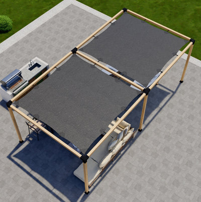 Pergola 24 x 8 avec toiles d’ombrage