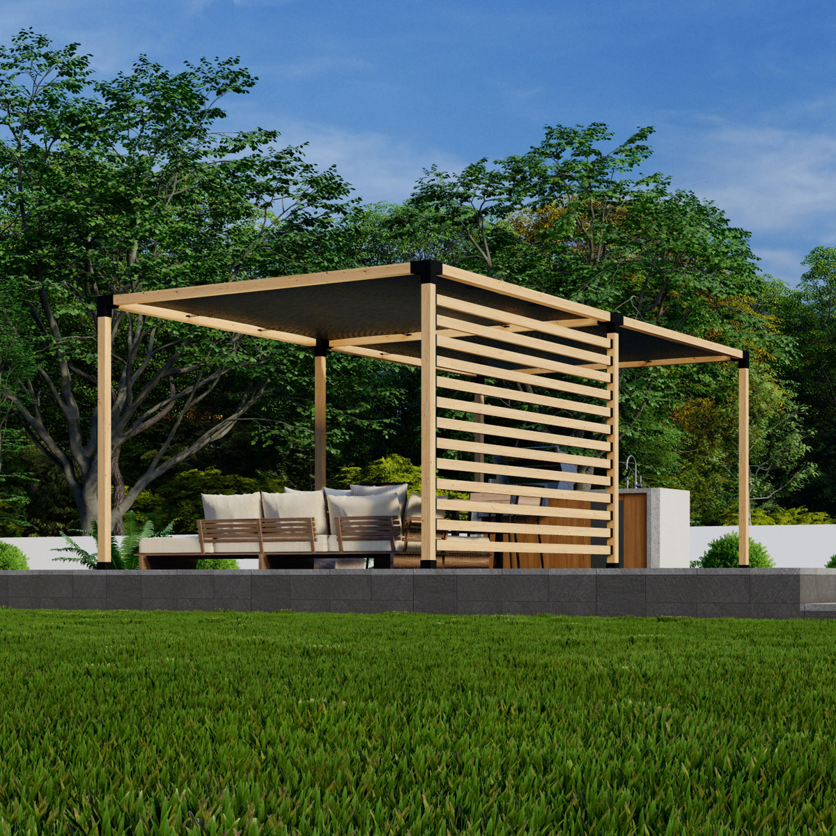 Kit de raccords et quincaillerie pour pergola