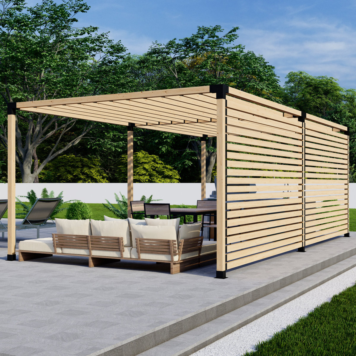 Kit pour construire une pergola autoportante