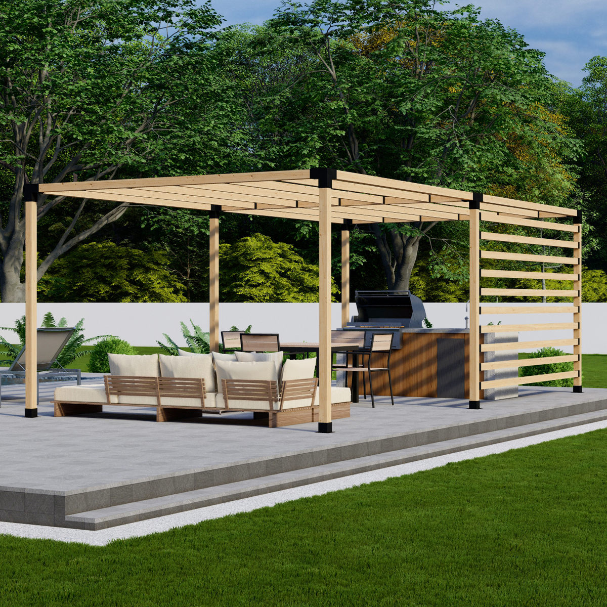 Kit pour construire une pergola autoportante