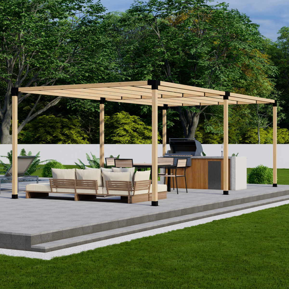 Kit de pergola pour terrasse / piscine