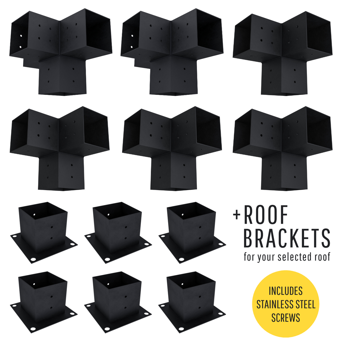 Kit DIY de structure de pergola avec supports pour poteaux