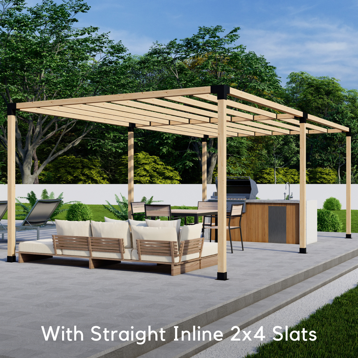 Kit de pergola autoportante 13x10 avec toit