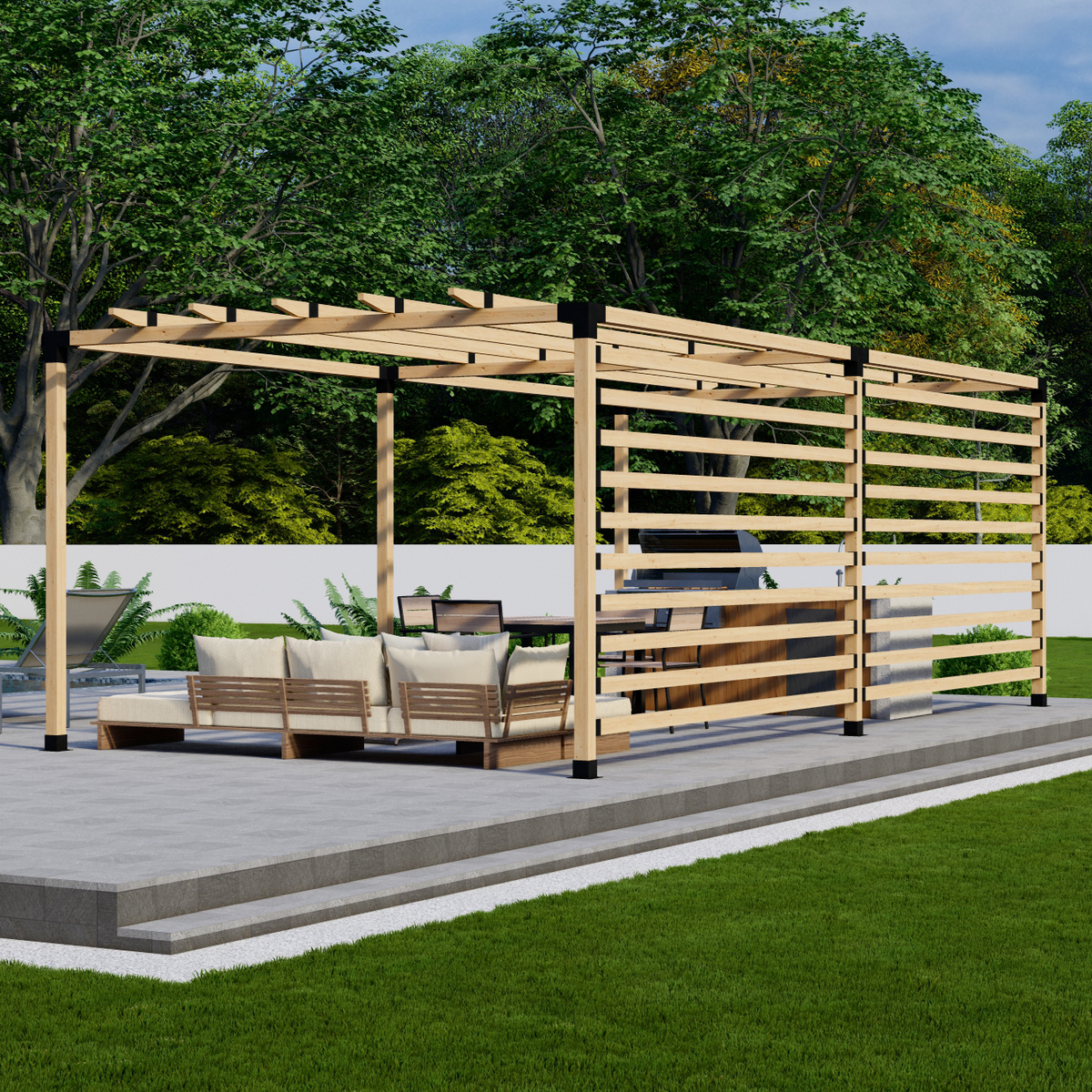 Kit pour pergola de terrasse ou de jardin avec toit