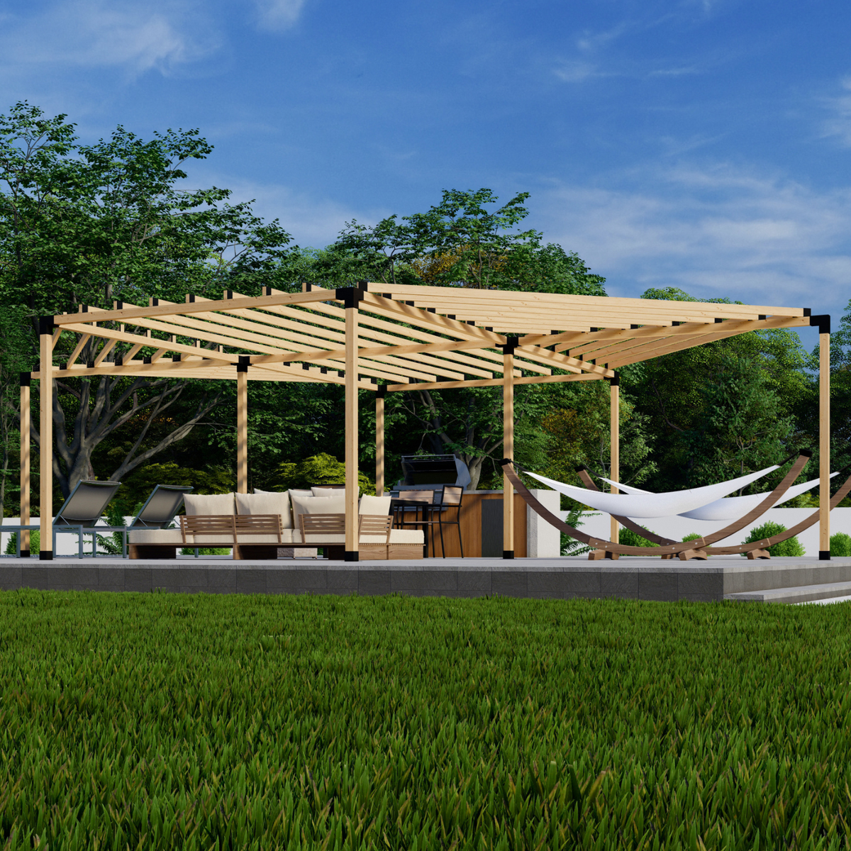 Kit de pergola à 6 côtés – Pour pergola autoportante jusqu’à 36' x 24'