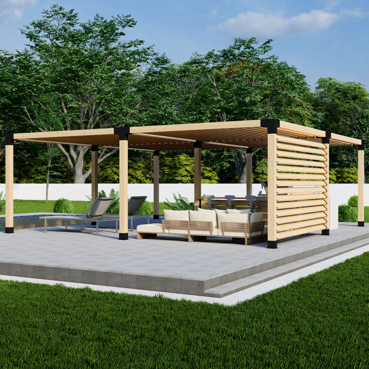 Kit DIY pour construire une pergola de terrasse haut de gamme