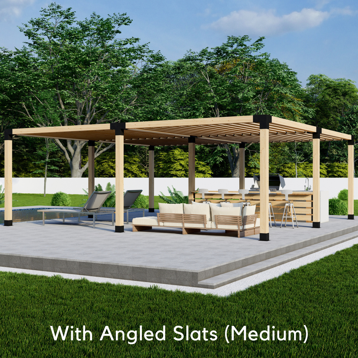 Pergola autoportante 20' x 15' avec toit