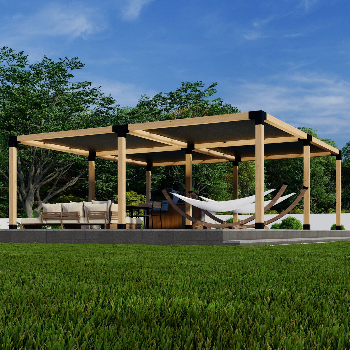 Kit de pergola avec pare-soleil
