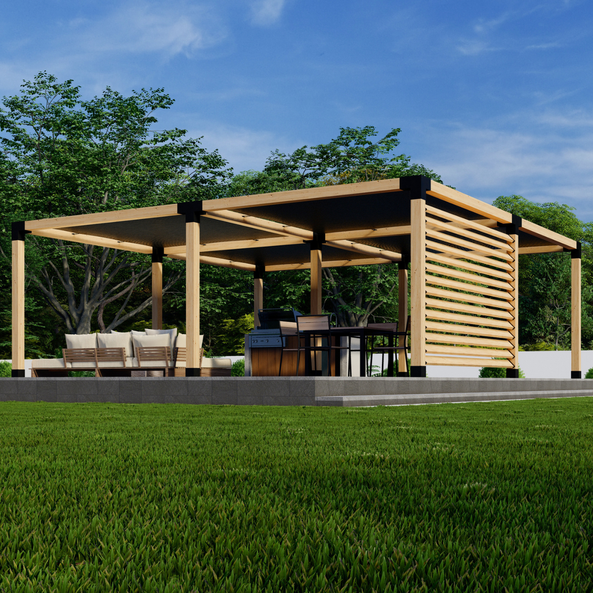 Kit de pergola moderne contemporaine