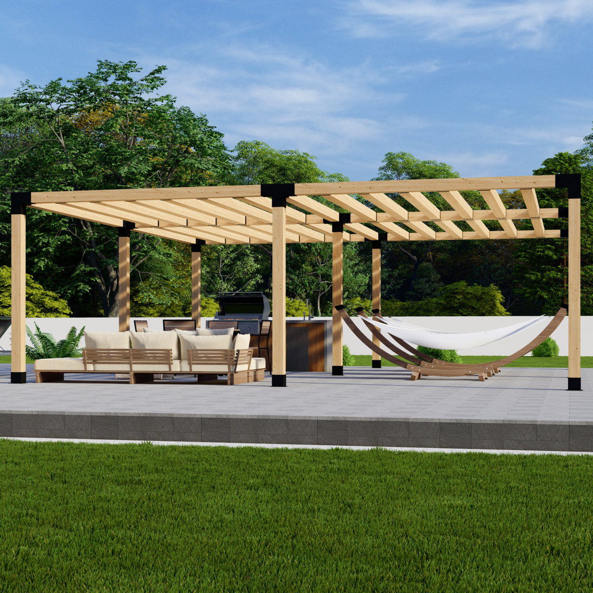Kit moderne de supports en acier pour pergola