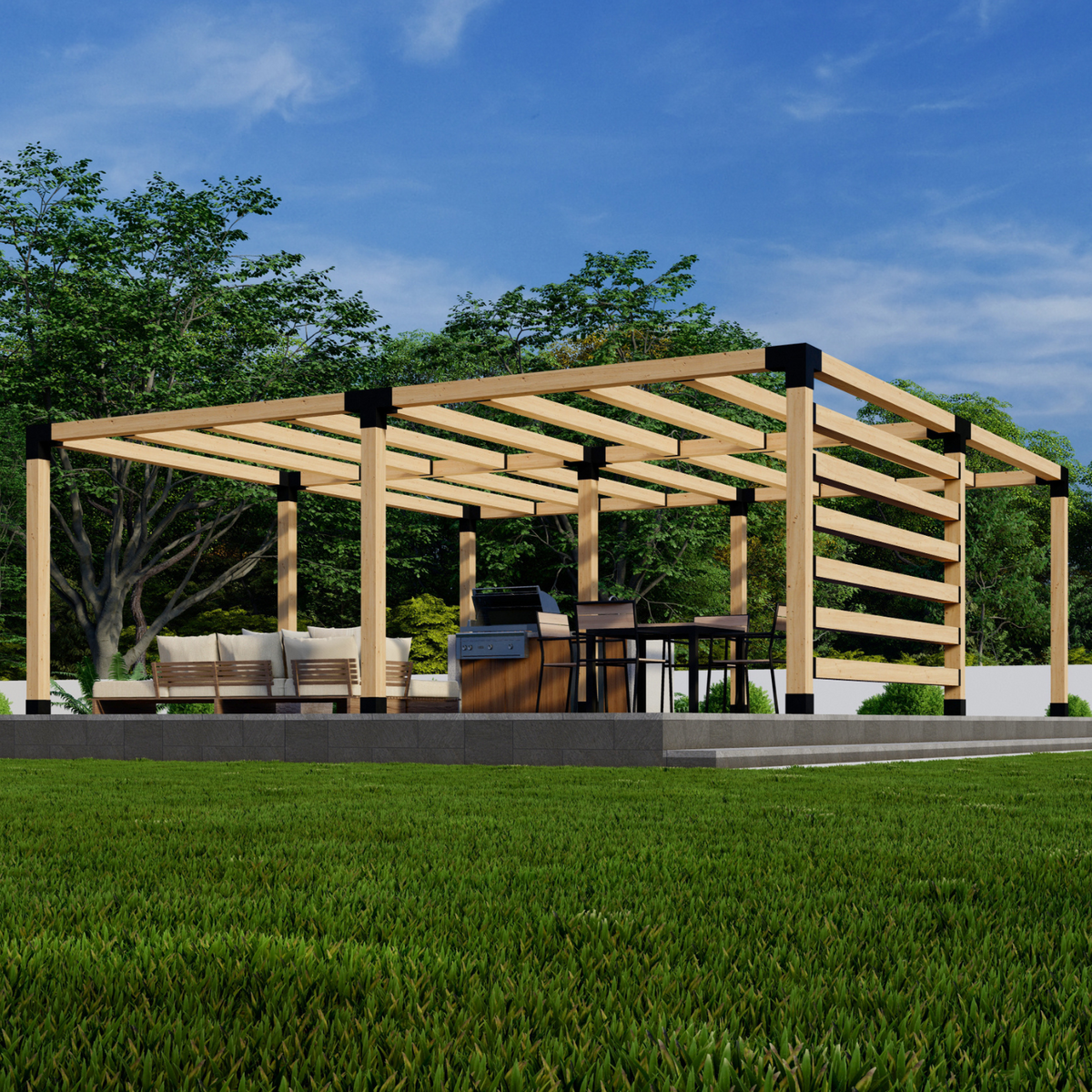 Kit de supports pour construire une pergola de toute taille