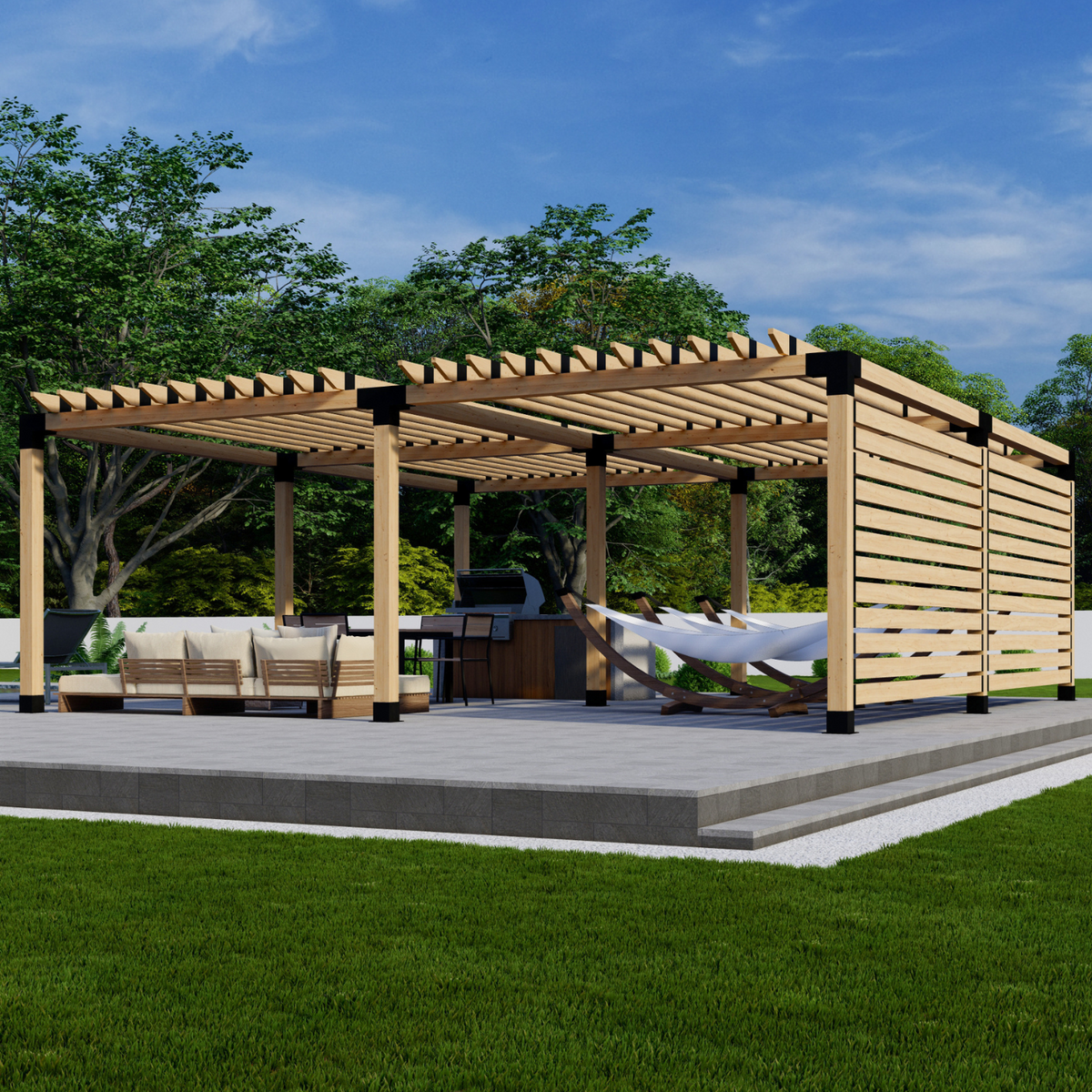 Kit de quincaillerie de fixation pour pergola