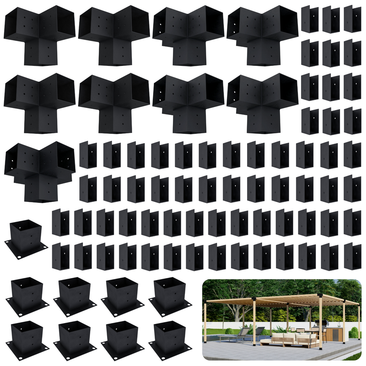 Kit de pergola autoportante 24x14 avec toit