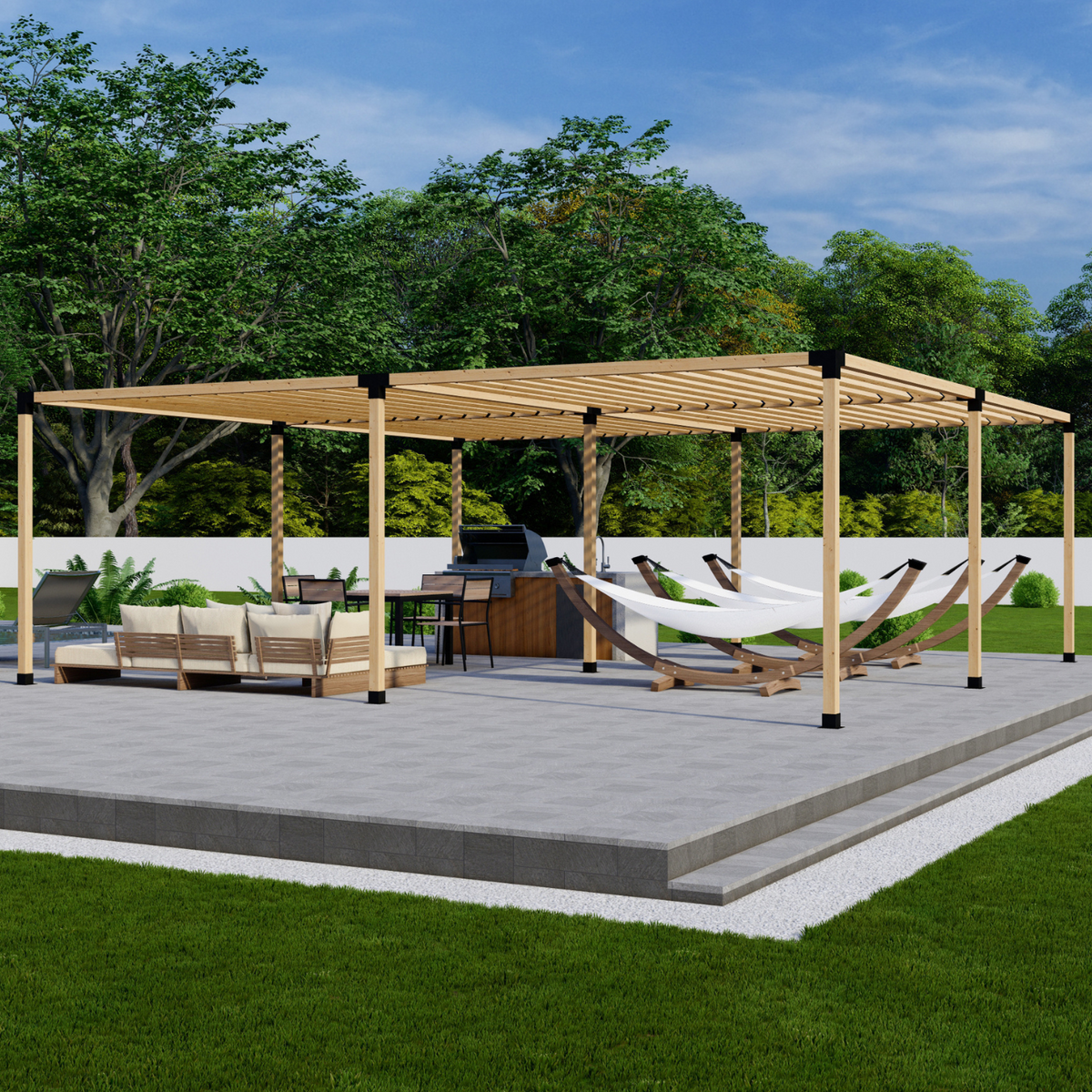 Kit pour construire une pergola avec toit