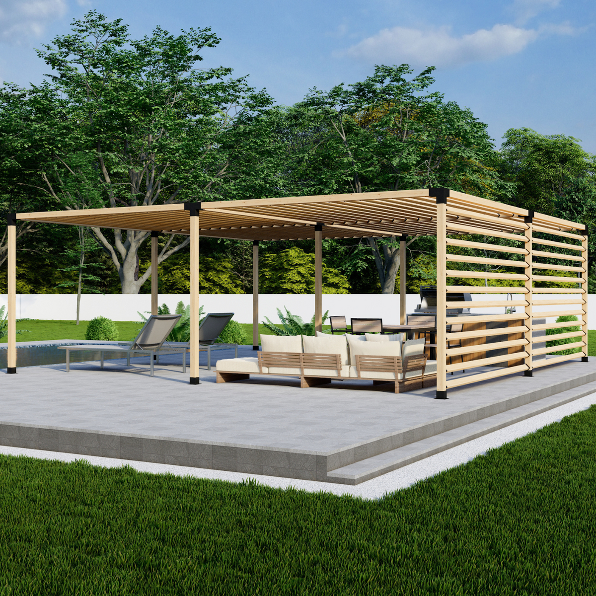Kit de supports pour pergola DIY avec poteaux 4x4