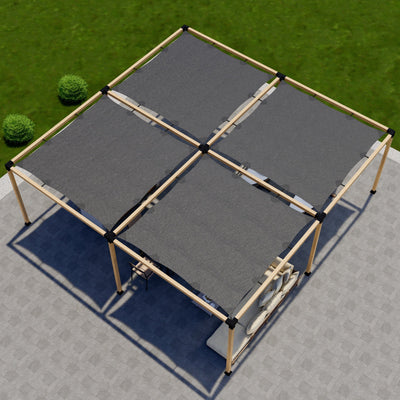 Pergola 16 x 18 avec toiles d’ombrage