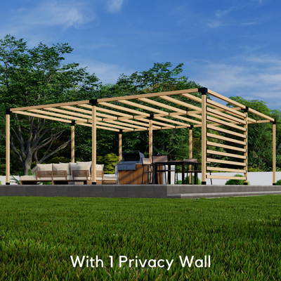 Kit de supports pour pergola moderne en métal et bois