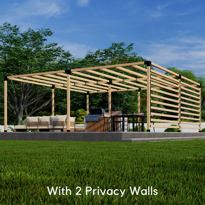 Kit de supports pour pergola moderne en métal et bois