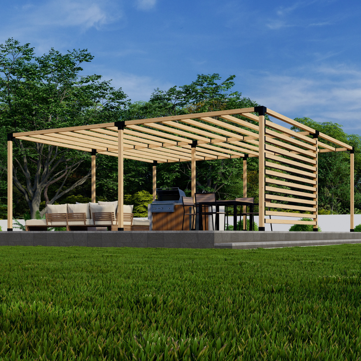 Kit de supports pour construire une pergola DIY en bois