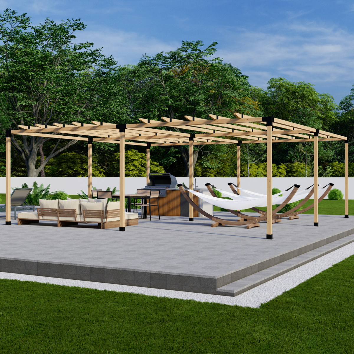 Kit de supports pour construire une pergola simple en bois