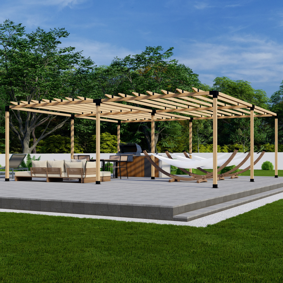 Kit de quincaillerie pour pergola DIY en bois avec toit