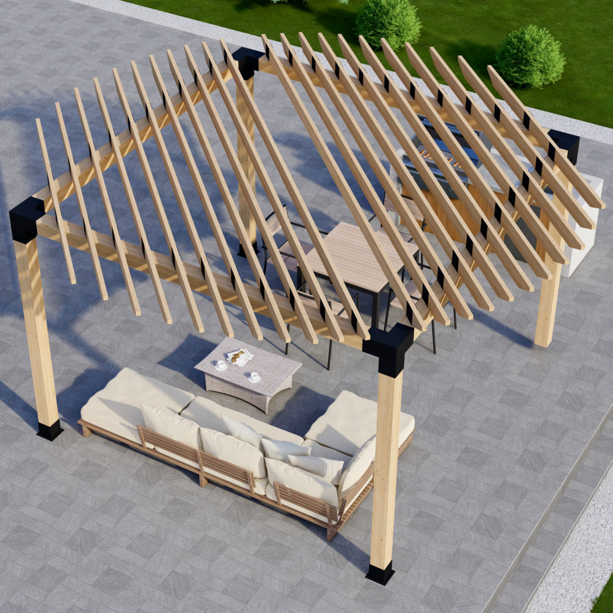 Kit DIY pour construire une pergola circulaire – Toute taille jusqu’à 12' x 12'