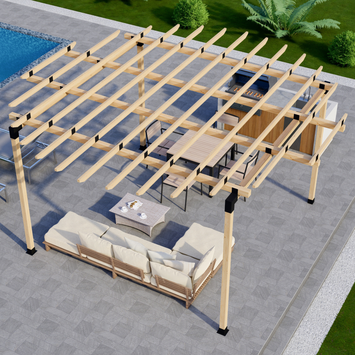 Kit de pergola circulaire complète – Pour pergola autoportante jusqu’à 12' x 12'