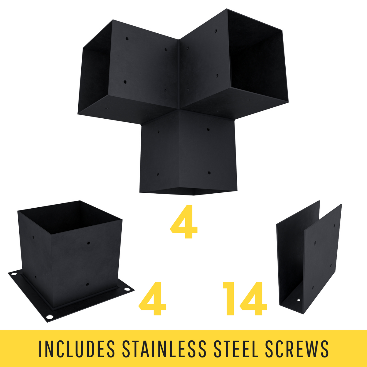 Kit de supports en acier pour pergola