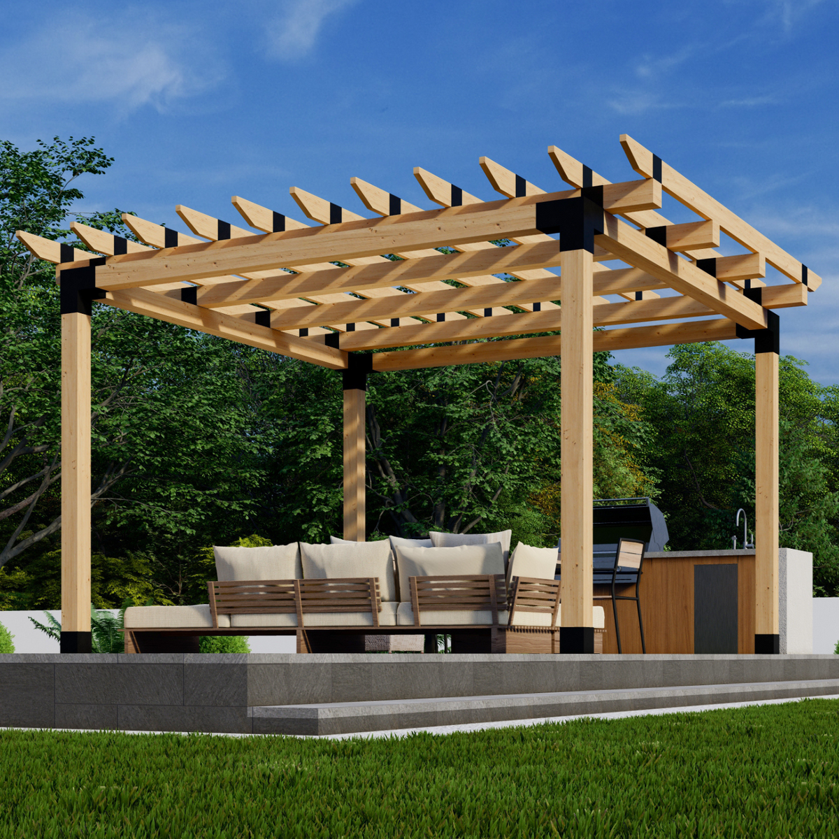 Kit DIY pour construire une pergola couverte
