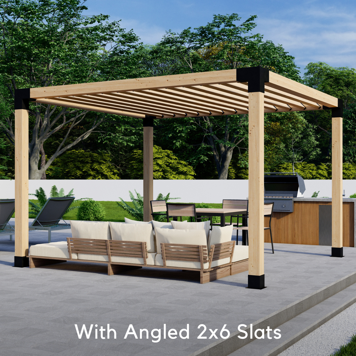 Pergola autoportante 9' x 11' avec toit