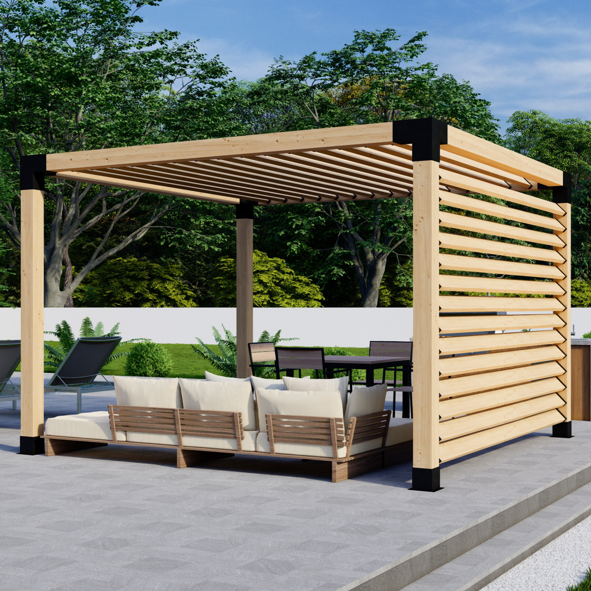 Kit pour construire une pergola extérieure optimale pour l’ombrage