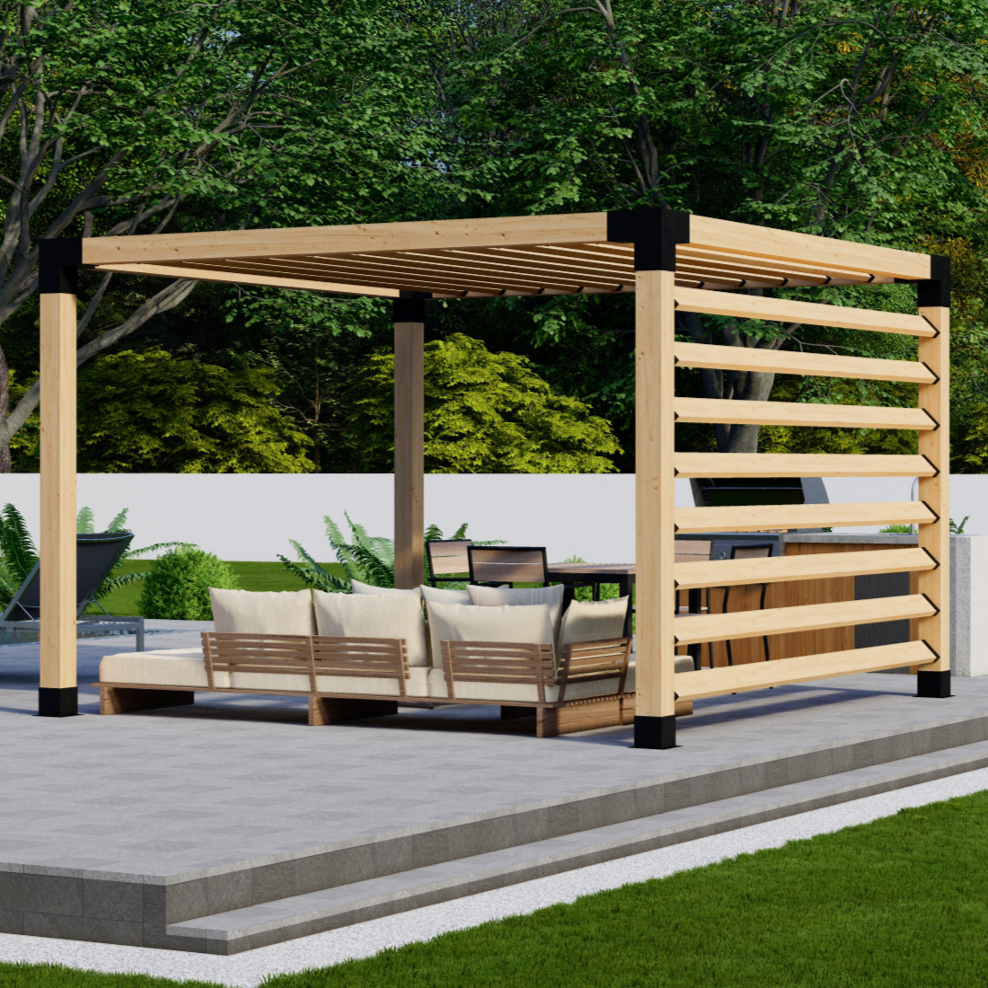 Petit kit de pergola autoportante – Toute taille jusqu’à 12' x 12'
