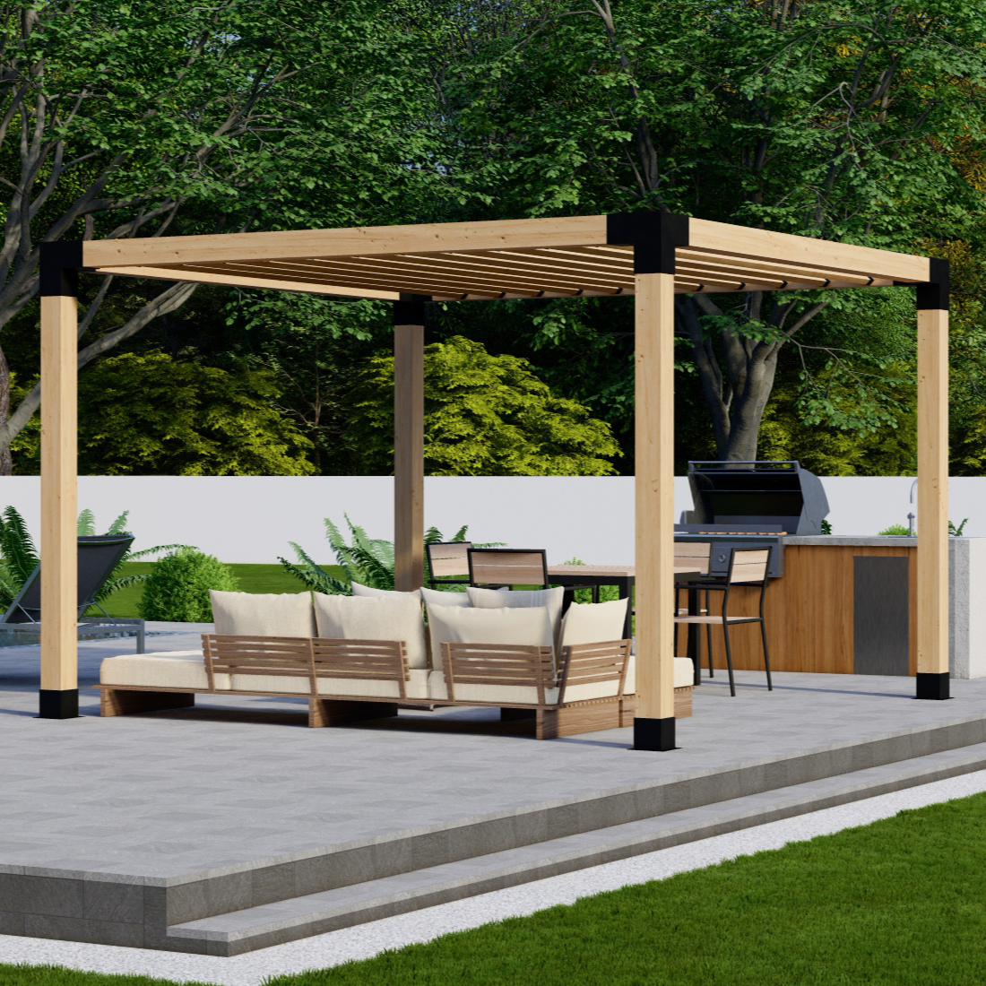 Kit de supports 6x6 pour pergola