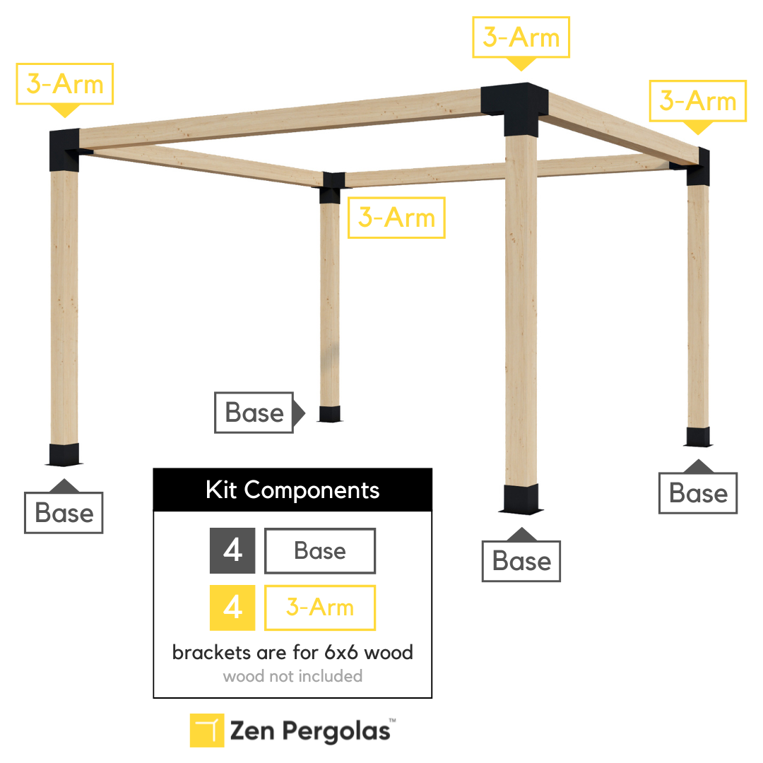 Pergola autoportante 10' x 6' avec toit