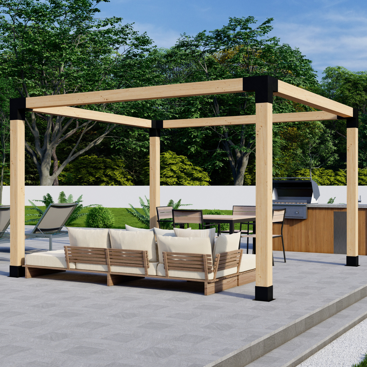 Kit simple de structure pour pergola de toute taille