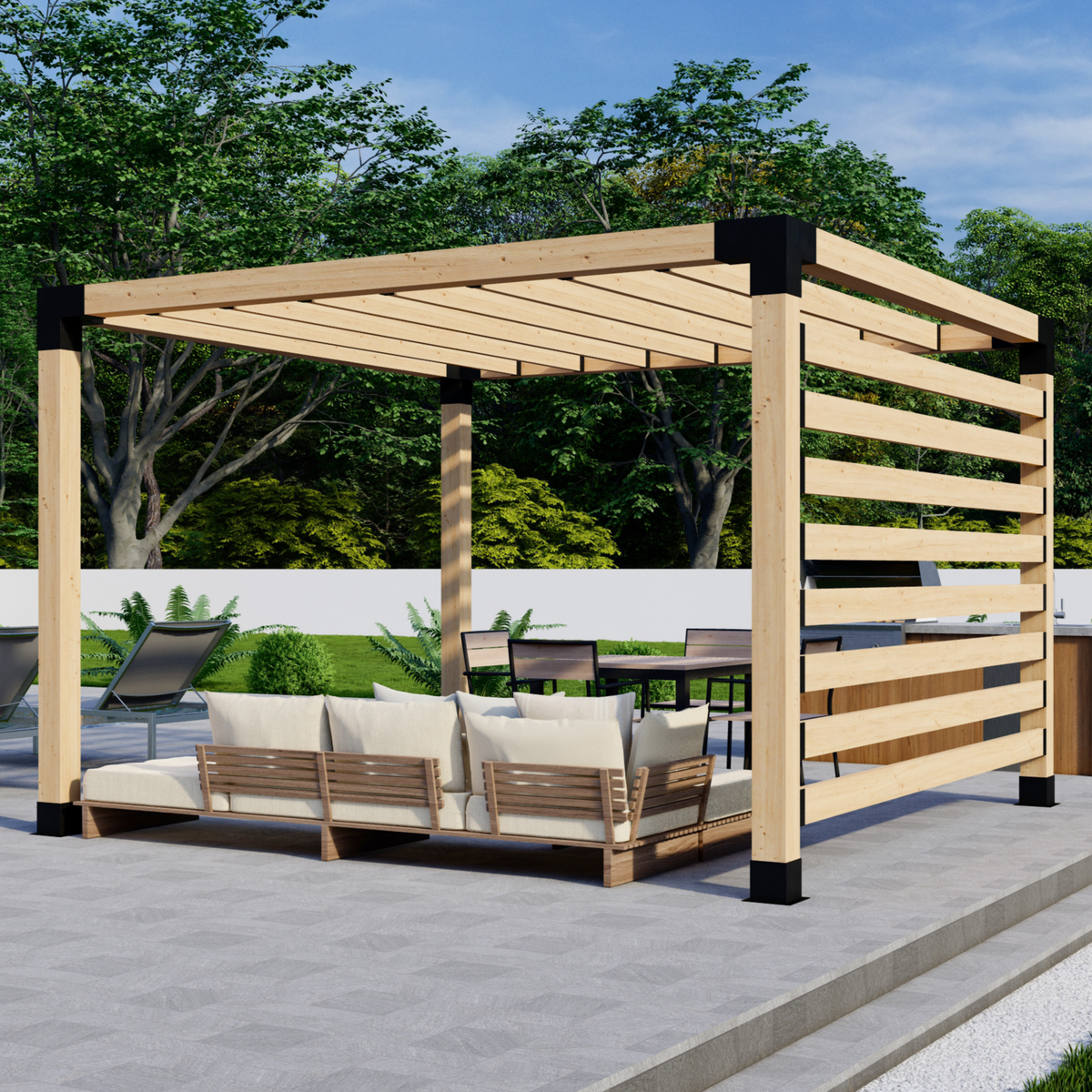 Kit de pergola sur mesure avec supports 4x4 ou 6x6