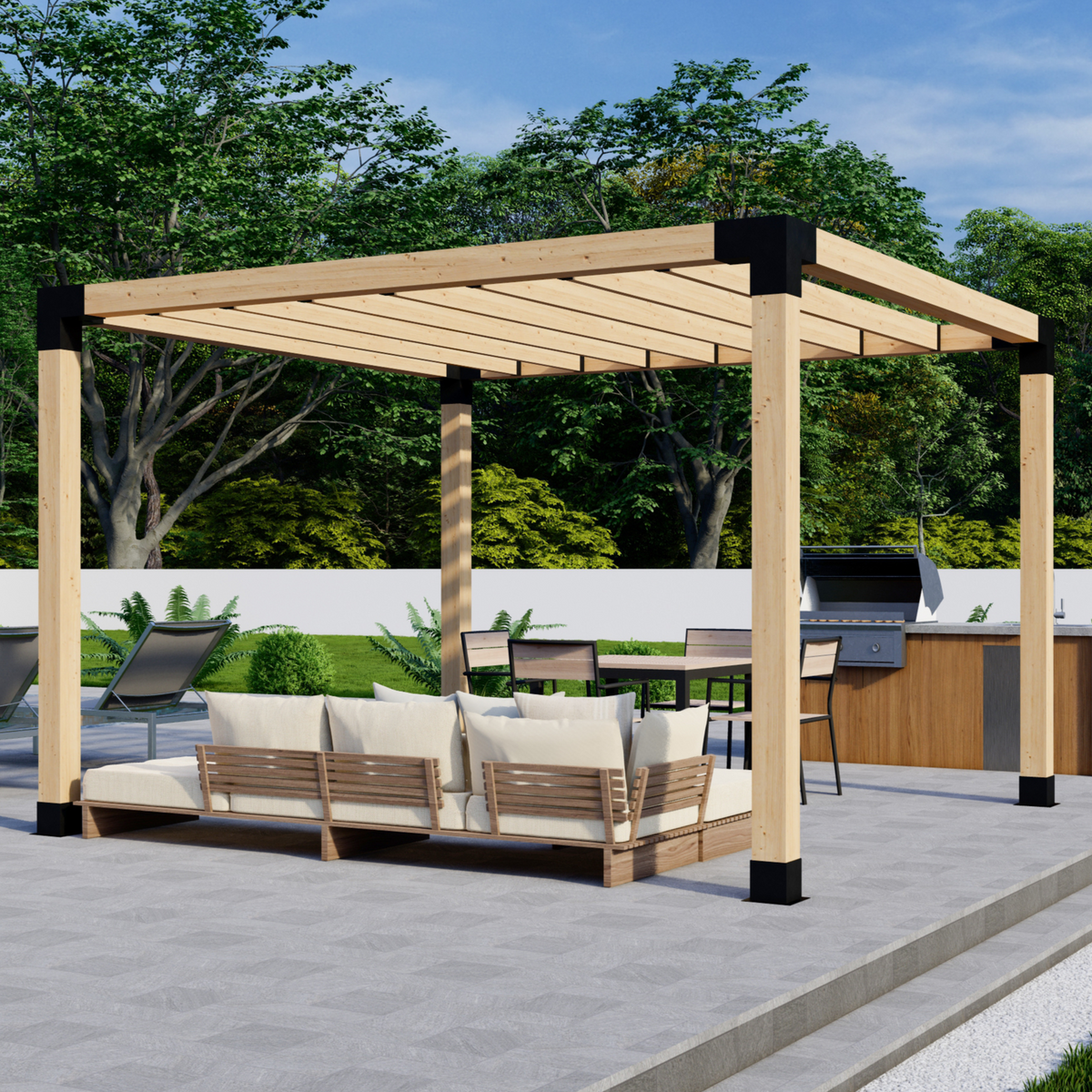 Pergola autoportante 10' x 5' avec toit