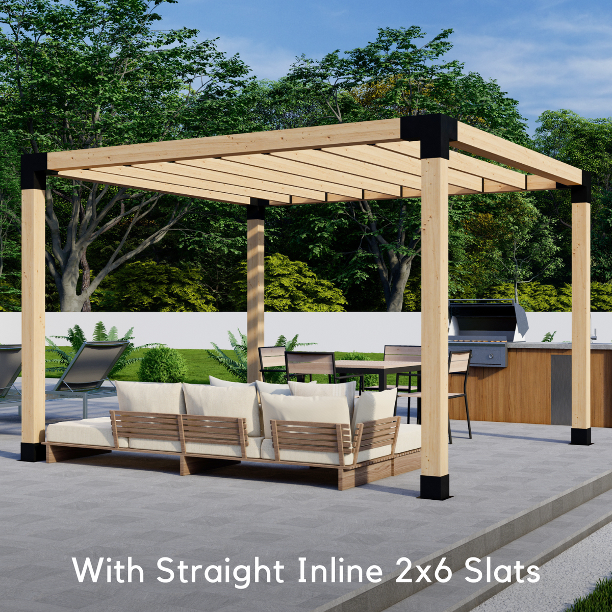 Pergola autoportante 9' x 11' avec toit
