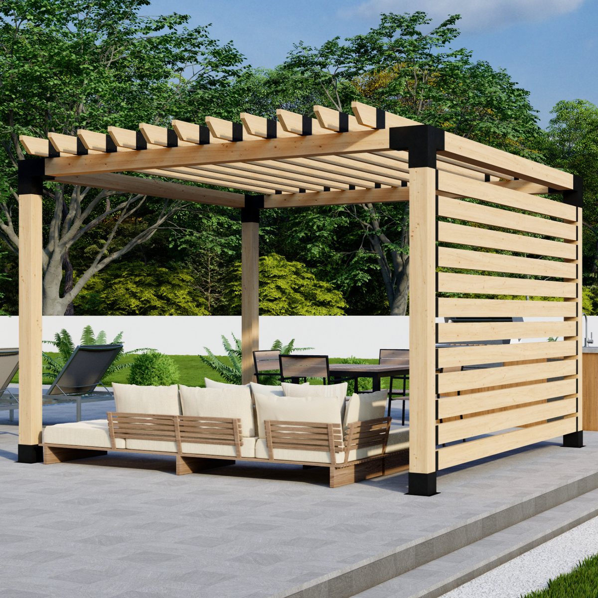 Kit de pergola de jardin autoportante